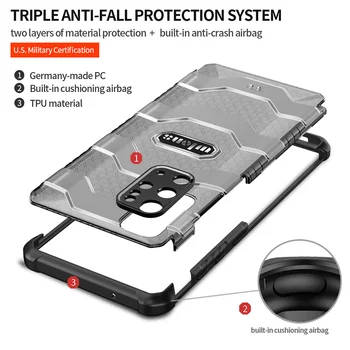 Telefono galinis Dangtelis Skirtas Samsung Galaxy S20 Plus Ultra Sunkiųjų Apsaugos Mobiliojo Atveju Lauko Lašas Įrodymas, Stabdžių Dulkių TPU KOMPIUTERIO Korpuso