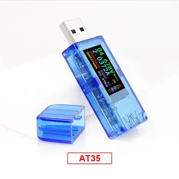 AT35 USB 3.0 LCD Multimetras Voltmeter Ammeter Srovės Matuoklis Galia Banko Testeris B85C