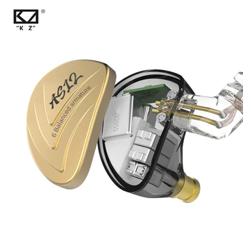 Nauja KZ AS12 Ausines 12BA Subalansuotą Armatūra Diskai HIFI Bass Ausinės Iš Ausų Stebėti, Ausinių Triukšmo Panaikinimo Už ZSX ZAX Z1