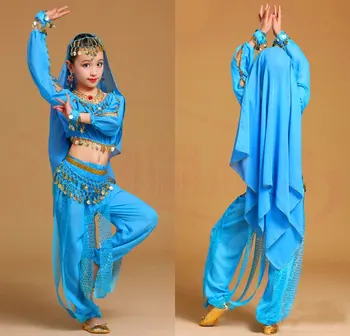 Merginų Pilvo Šokis, Šokių Kostiumas Nustatyti Vaikai Indijos Šokio Spektaklis Vaikams Garsiausių Konkurencijos Mergina Egiptas Kostiumas