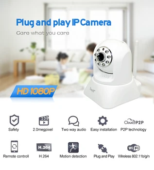 EasyN 2MP 1080P 360 Laipsnių PTZ IP Kameros Onvif Belaidžio Ryšio VAIZDO Kamera P2P Kūdikio stebėjimo