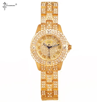 Bling Kalnų Krištolas Prabanga Plieno, Kvarcas Žiūrėti Moterų Laikrodis Moterų Ponios Suknelė Laikrodį Dovanų Sidabro Aukso Žiūrėti 2018 Relojes Mujer