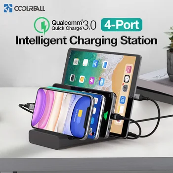 Coolreall 4 Port Multi USB Telefono Kroviklis, Skirtas 