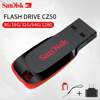 SanDisk USB Flash Drive, Disko Formos, U Disko 4GB 8GB 16GB 32GB 64GB 128GB Pen Drives USB 2.0 Memory Stick SDCZ50 Tablet &Telefonu