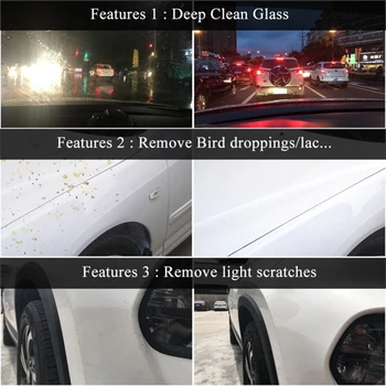 Automobilių Stiklų Stiklo Valiklį Scratch Remover Liquid Sponge Auto Langų Valymas Automobilių Reikmenys
