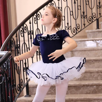 Mergaičių baleto suknelė swan suknelė ilgomis rankovėmis baleto mdc leotard organza tutu gimnastikos suknelė-ballerina šokių drabužiai baleto kostiumai