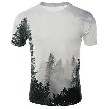 3D spausdinimo atsitiktinis marškinėliai 2020 metų vasaros kraštovaizdžio vyrų, moterų mados trumparankoviai juokinga T-shirt XXS-6XL