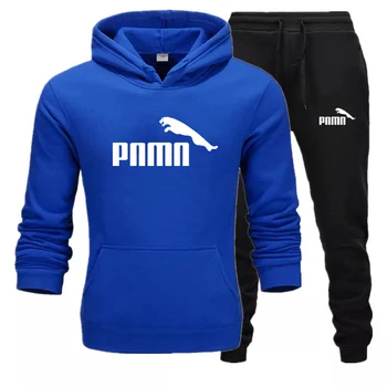 Nauja Rudens ir žiemos Vyrų Rinkiniai hoodies+Kelnės PUMA Sport Tinka Atsitiktinis Palaidinės Tracksuit 2021 Prekės ženklo Sportinę aprangą