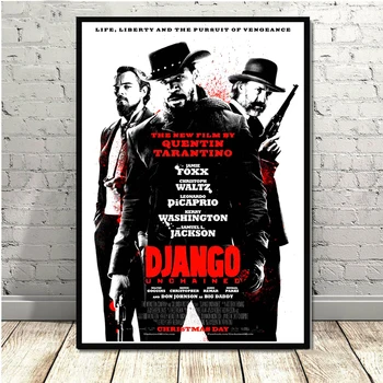 Quentin Tarantino Django Unchained Klasikinis Filmas Senovinių Plakatų Ir Grafikos Meno Tapybos Sienos Nuotraukas Kambarį Namų Dekoro