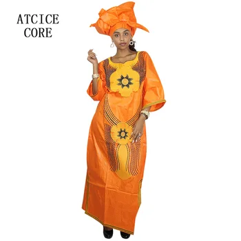 Afrikos suknelės moteris heidi bazin riche siuvinėjimo dizainą ilga suknelė LA065-1