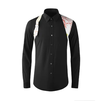 Prekės ženklo dizainas Vyrų Marškinėliai ilgomis Rankovėmis Slim Camisas masculina Aukštos kokybės Medvilnės Verslo Vyras Suknelė Marškiniai Plius Dydis M-4XL Drabužiai