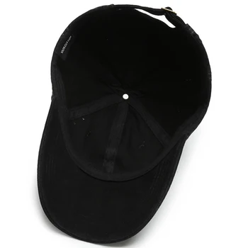 Naujas Vyrų Beisbolo Kepurę Atsitiktinis Sporto Paprastas Juodas Dangtelis Vyriškos Skrybėlės ir Kepurės Tėtis Skrybėlę Medvilnės Kniedės Laišką Beisbolo kepuraitę Aukštos Kokybės Skrybėlę