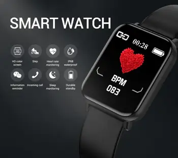 R16 Smart Žiūrėti 1.3 Colių IPS Ekrano Spalvos Smartwatch Vandeniui Širdies ritmas, kraujospūdžio Stebėsenos, Skirtų 