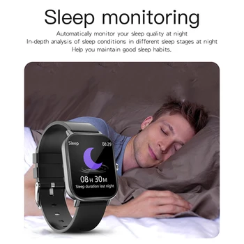 Smart Watch Vyrų, Moterų Laikrodžiai Sporto Smartwatch Fitneso Apyrankę Širdies ritmo Monitorius Full Touch 