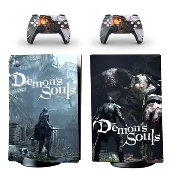 Demonas Sielos PS5 Digital Edition Odos Lipdukas, Decal Padengti 5 PlayStation Konsolės ir 2 Kontroleriai PS5 Odos, Vinilo Įklijos