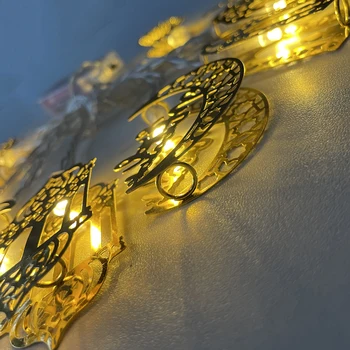 60cm beržas LED šviesos Ramadanas, papuošalai, namų EID Mubarakas dirbtinis medis Kareem vestuvių dekoras apšvietimas namas namo šviesos dovana