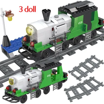 Dizaineris Plytų Compatibe Krovininių Traukinių Stotis Express Modelio Blokai Žaislų vaikams Žiemos Šventė Kalėdų dovanos