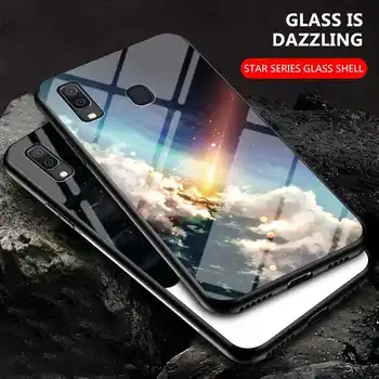 Mokoemi Žvaigždėtas Dangus Modelis Stiklo Atveju, Samsung Galaxy A40 A30 A20s A20 A10s A10 Telefono Padengti