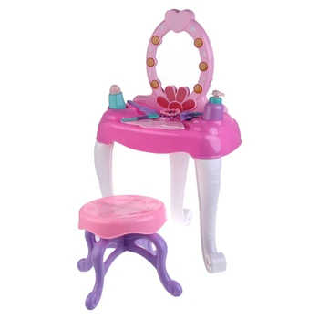 Vaikai Grožio Makiažas tualetinis staliukas Apsimesti Žaisti Žaislų Rinkinys Veidrodis su Šviesos Muzika Skamba Mergaitėms 3+ Metų Gimtadienio Dovana