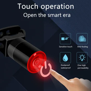 Dviračio Galinis Žibintas Auto Start/Stop Stabdžiai Aptikimo Dviračių Smart Stabdžių Žibintas USB Įkraunamas LED Dviračių užpakalinis žibintas Naujas 2020 m.