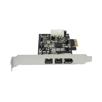 PCIE Combo 3 Prievadai 2x 1394B 9Pin + 1x, kai 1394a 6Pin PCI-Express Controller Card Adapter Išplėtimo IEEE 1394 B+A FireWire 800