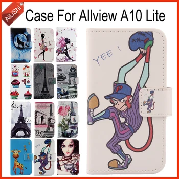 AiLiShi Atveju Allview A10 Lite Prabanga Apversti PU Oda Atveju A10 Lite Allview Išskirtinės Specialios Telefono Padengti Oda+Stebėjimą