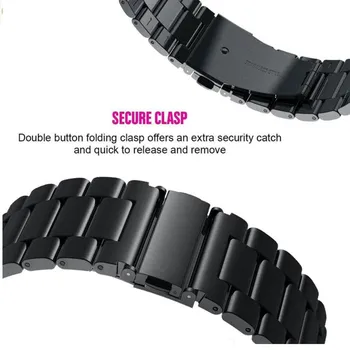 22mm WatchStrap Nerūdijančio Plieno Huawei Žiūrėti GT1 / GT 2 46mm Greito Atleidimo Watchband Samsung Pavarų S3 Apyrankė +Įrankio