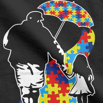 Jūs Niekada Vaikščioti Tik Tėtis, Dukra ir Sūnus Autizmas Sąmoningumo vyriški Marškinėliai Autismo Autizmo Juokingi Marškinėliai, Crewneck T-Shirt 6XL