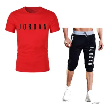 2020 vyriški laisvalaikio kostiumas mados spausdinimo Jordanija 2 dalių komplektas fitneso mokymo sportinis kostiumas vyrų sportinės aprangos tracksuit atsitiktinis sporto