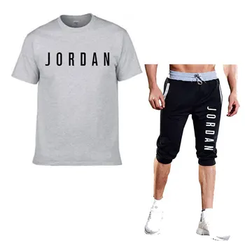 2020 vyriški laisvalaikio kostiumas mados spausdinimo Jordanija 2 dalių komplektas fitneso mokymo sportinis kostiumas vyrų sportinės aprangos tracksuit atsitiktinis sporto