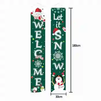 Kalėdų Dieną Apdaila Durų Užuolaidos Dvieilis Pasirašyti Šeimai Lauko Reklama Kalėdų Ornamentu Navidad Naujųjų Metų 2021 Kalėdų Deco