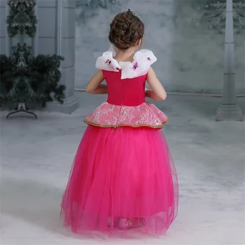 Tamsiai Rožinis Drugelis Grožio Kostiumas Mergaitėms Princesė Šalis Suknelė Išgalvotas Mergaitės Vaikams, Vaikų Drabužiai