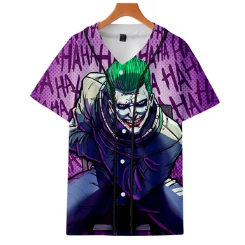 HAHA Joker 3D Atspausdintas Beisbolo T-shirt Vyrams Vasaros Medvilnės trumpomis Rankovėmis marškinėliai Roko Grupė vyrų Marškinėlius Hip-Hop 4XL T Marškinėliai Topai