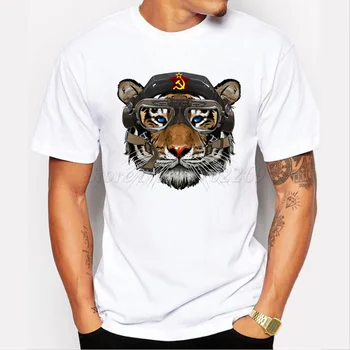 Tigernout Derliaus spausdinti Vyrų t-shirt Tigras su Šalimi, Logotipų dizainas vyrų individualų tee marškinėliai trumpomis rankovėmis viršūnes juokinga