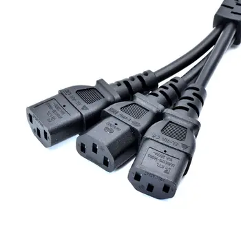 Maitinimo kabelis pratęsimo IEC 320 C14 Male Plug 3 būdais C13 Moterų Y Tipo Skirstytuvo Maitinimo Laido , C14 iki 3 būdai, C13, 250V/10A 1pcs