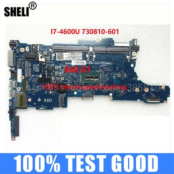 SHELI HP 840 G1 Nešiojamas plokštė 730810-601 730810-001 6050A2560201-MB-A02 I7-4600U CPU nešiojamojo kompiuterio plokštės bandymą gerai