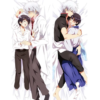 Japonų Anime Dakimakura GINTAMA Sakata Gintoki Cool Berniukas Kūno Hugging Užvalkalas Pagalvė Padengti Atveju Ilgai Pagalvėlė Padengti Lašas laivas