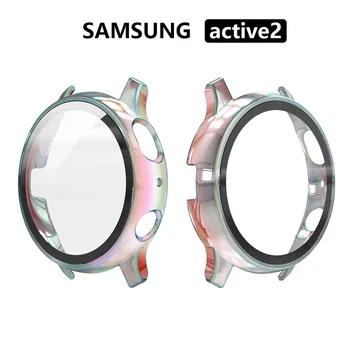 Active2 Screen Protector for samsung galaxy aktyvios 2 laikrodžių atveju, 44mm 40mm Visišką Burbulas Nemokamai Padengti su Juoda Bamperis Atveju