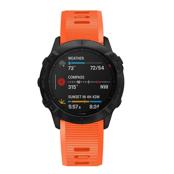 26mm Silikono Juosta, Diržu, Garmin Fenix 6X GPS Smart Watch Greitai Išleisti Lengvai Tilptų Wacthand Garmin Fenix 5X/5X Plius