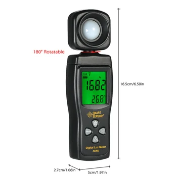 AS803 Luxmeter Skaitmeninio Šviesos Matuoklis Lux Metrų Fotometras uv Metrų UV Radiometer LCD Luxmeter Nešiojamą Illuminometer Fotometras