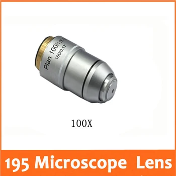 100X L=195 Planą Achromatinis Biologinis Mikroskopas Tikslas Objektyvas Biomicroscopy Priedai Nemokamas Pristatymas