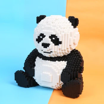 7288pcs Kinijos Nacionalinis Lobis Panda Gyvūnų Modelio Blokai Mikro dalelių Švietimo Žaislai, Dovanos Vaikams