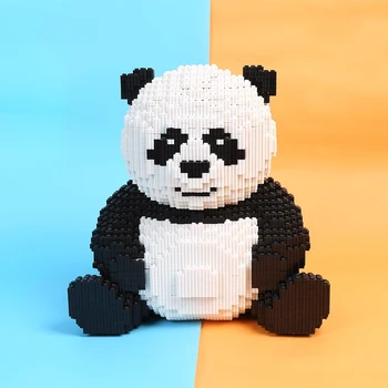 7288pcs Kinijos Nacionalinis Lobis Panda Gyvūnų Modelio Blokai Mikro dalelių Švietimo Žaislai, Dovanos Vaikams