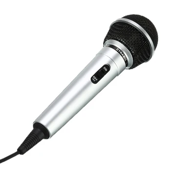 Universalus 3,5 mm Laidinis Mikrofonas Pelninga Veiklos Visuomenės Siųstuvas KTV Karaoke Įrašymo Nešiojamą Garsiakalbis Juoda, Sidabro