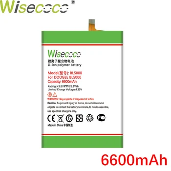 WISECOCO 6600mAh BL 5000 Baterija Doogee BL5000 Mobiliųjų Telefonų Sandėlyje Aukštos Kokybės Baterija+Sekimo Numerį