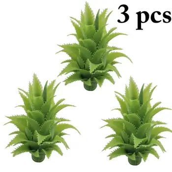 3PCS Išskirtinį Dirbtiniai Lapai Dekoratyvinių Tikroviška Žalia Ananasų Lapai Padirbtų Augalų, Namų Dekoravimo Reikmenys