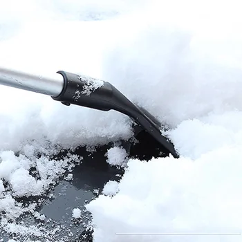 Lauko aliuminio teleskopinis sniego šepečiu ledo kastuvas sniego pašalinimo įrankis žiemos sniego kastuvas automobilių atšildymas apsaugos nuo apledėjimo grandiklis