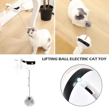Katė Plunksnų Žaislai, Interaktyvios Funny Cat Patraukliais Mokymo Žaislai Yo-Yo Kėlimo Kamuolys, Elektros Plazdėjimas Sukasi Dėlionė Gyvūnėlių Žaislas