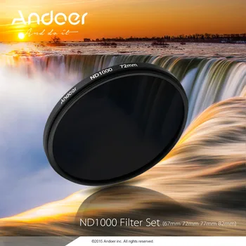 Andoer 67 72 82mm ND1000 10 Stop Fader Neutralaus Tankio Filtras Nikon Canon DSLR Fotoaparato Objektyvas ND Filtrą 2018 Naujas