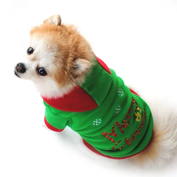 1PC Šunų Kailis Hoodies Kalėdų Šunys, Drabužiai Mažų Šunų Žiemos Drabužių Kostiumas Kalėdų Eglutė Spausdinti Katė Paltai Pet products